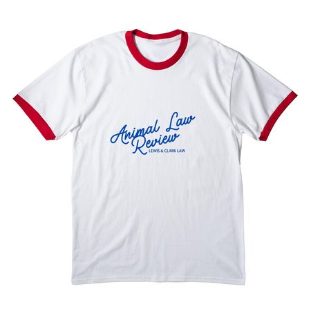 ALR Shirts/Sweatshirts, a White/ Red Cotton Ringer Tee