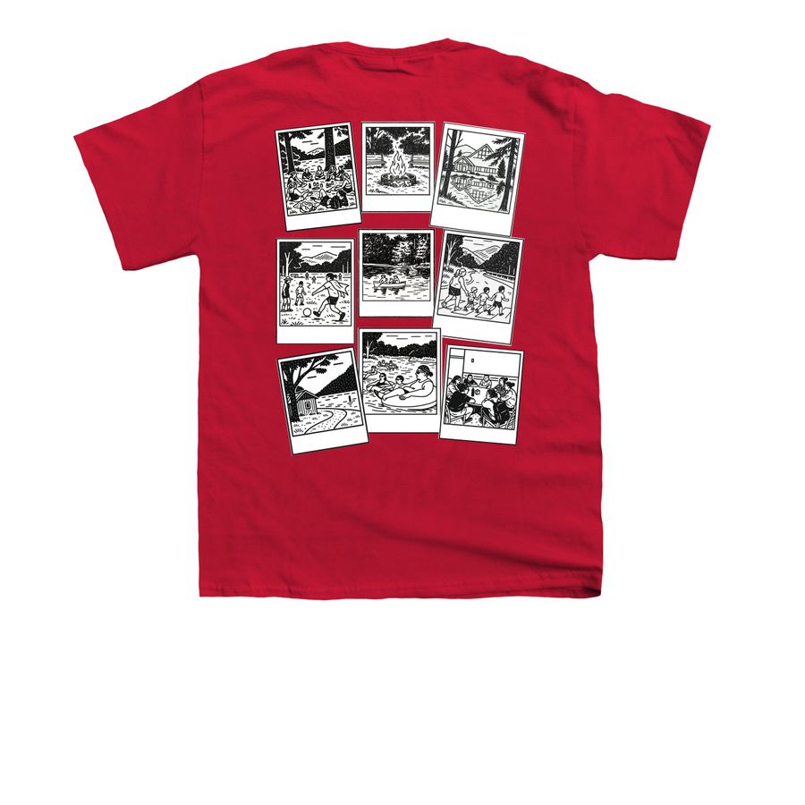 Youth Tees & Sweatshirts, a Red Youth Unisex Tee (back-view)