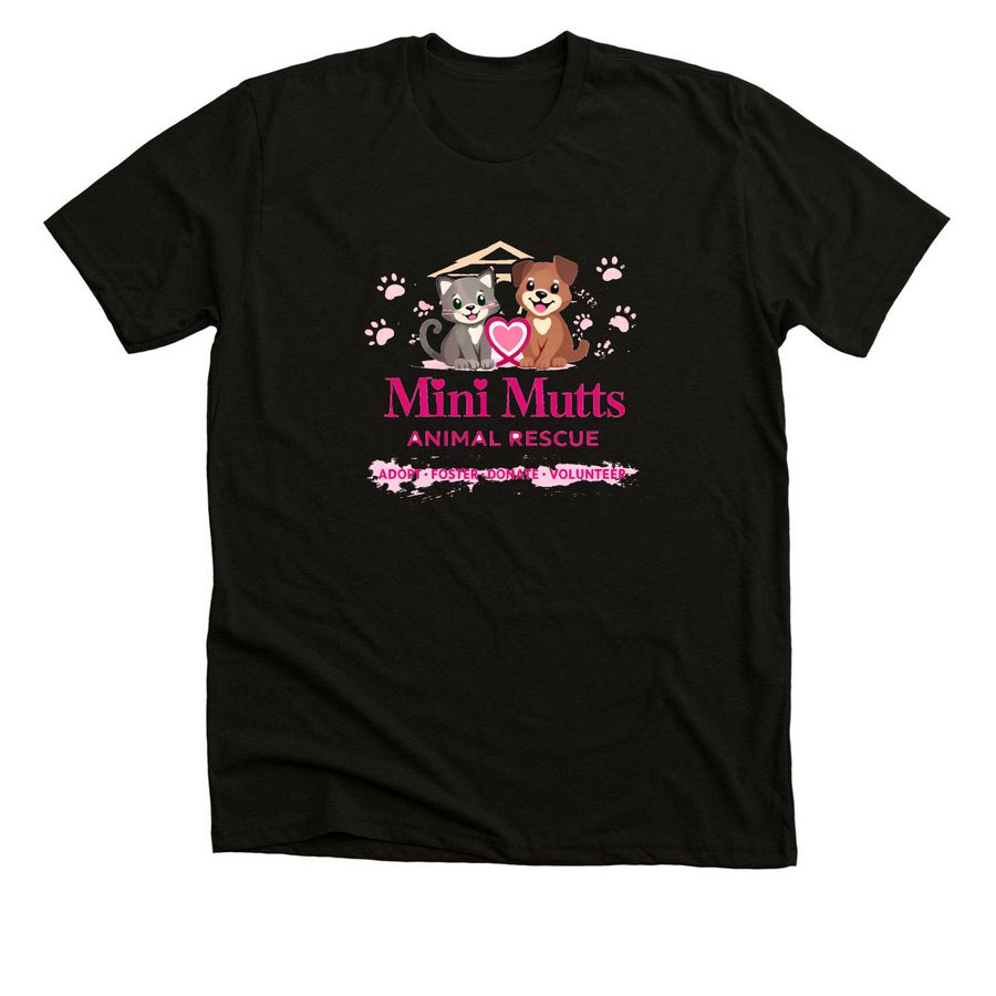 MINI MUTTS T-SHIRT FUNDRAISER!, a Solid Black Blend Premium Unisex Tee