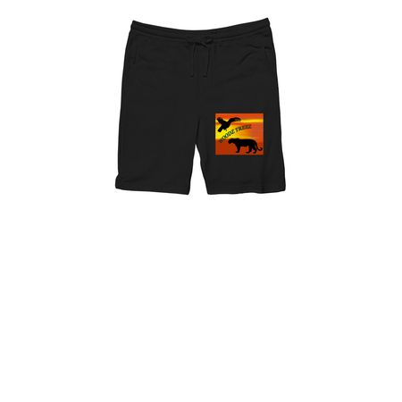 Woodz Treez shorts, a Black Midweight Fleece Shorts