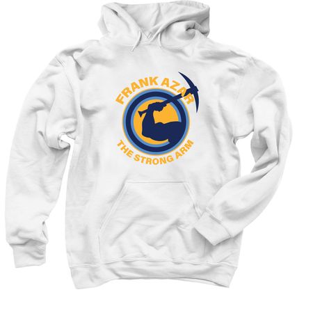 Frank Azar The Strong Arm Basketball, a White Pullover Hoodie