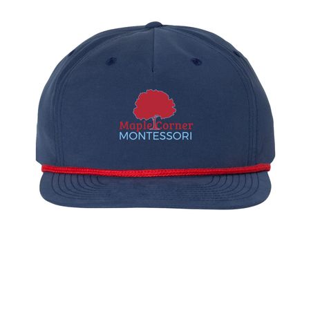 Maple Corner Hat, a Navy/ Red Printed Umpqua Snapback Cap