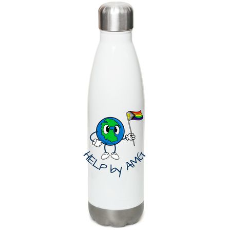 Waterbottle, a White Stainless Steel Water Bottle