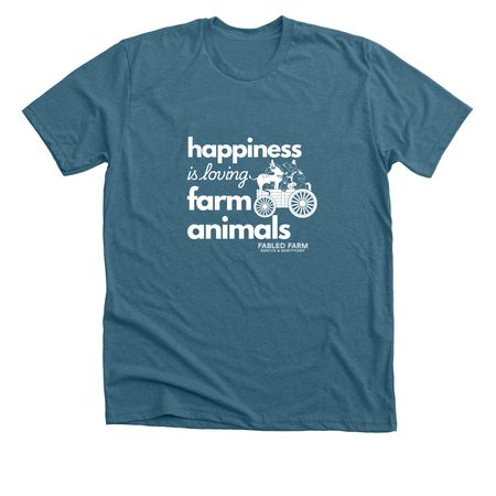 Happiness is..., a Heather Deep Teal Premium Unisex Tee