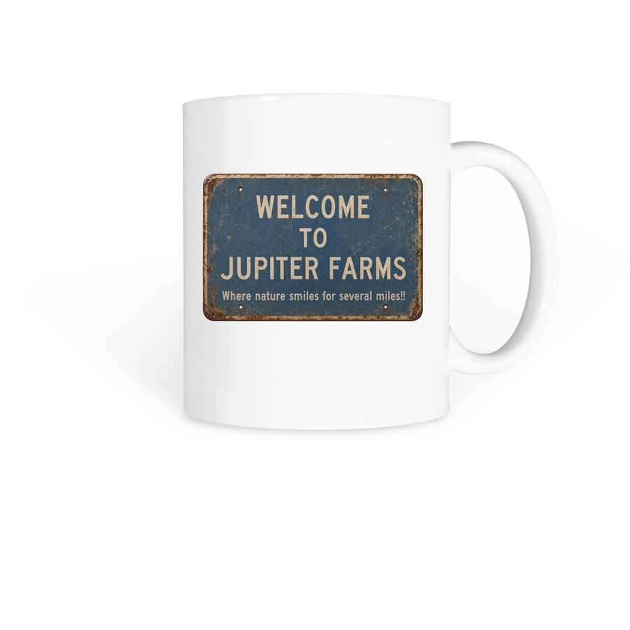 Welcome to Jupiter Farms Mugs, a White Coffee Mug