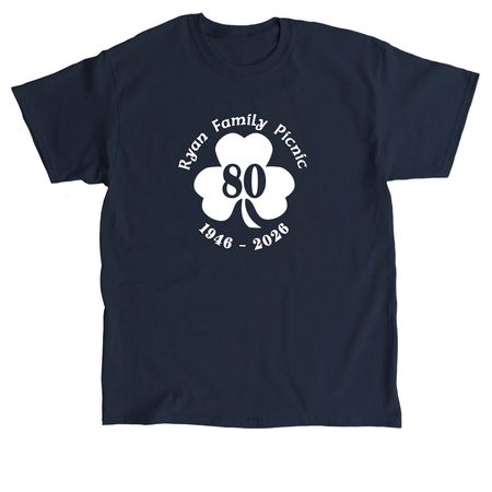 White Logo Shirts, a Navy Classic Unisex Tee