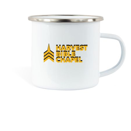 Campfire mug, a White Enamel Camping Mug