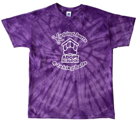 Kicking Butts & Taking Balls (Light), a Purple Classic Tie Dye Tee