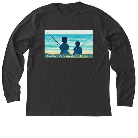 Reel In A Cure, a Dark Grey Heather Premium Long Sleeve Tee