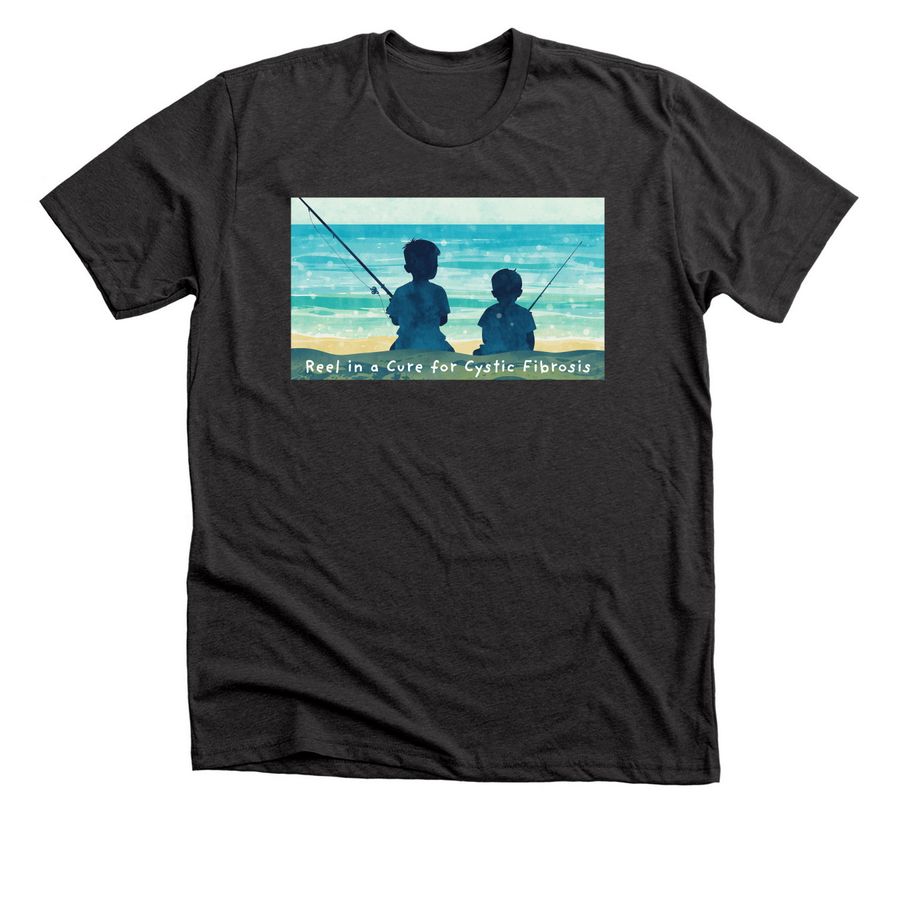 Reel In A Cure, a Dark Grey Heather Premium Unisex Tee