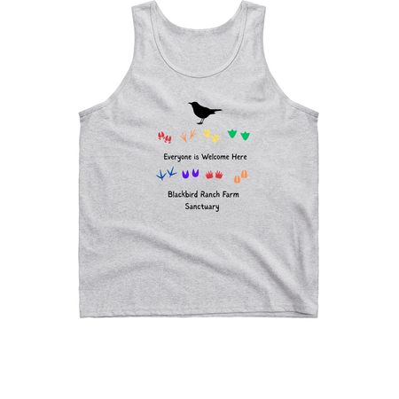Footprints of Blackbird Ranch, a Sport Grey Classic Unisex Tank Top