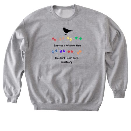 Footprints of Blackbird Ranch, a Sport Grey Softstyle Crewneck Sweatshirt