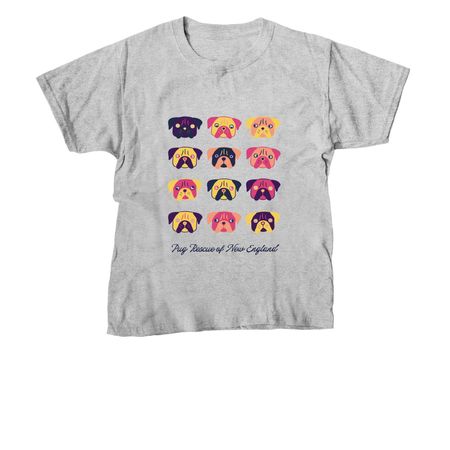 The Pug Palette Collection, a Sport Grey Youth Unisex Tee