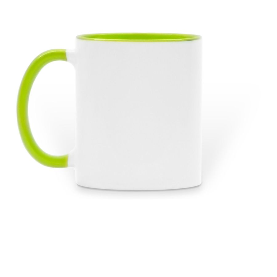 Wildflowers & Wagging Tails - Mug, a Green Two-Tone Ceramic Mug (back-view)