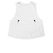 Nips & Nibs, a Solid White Blend Women's Cropped Racerback Tank