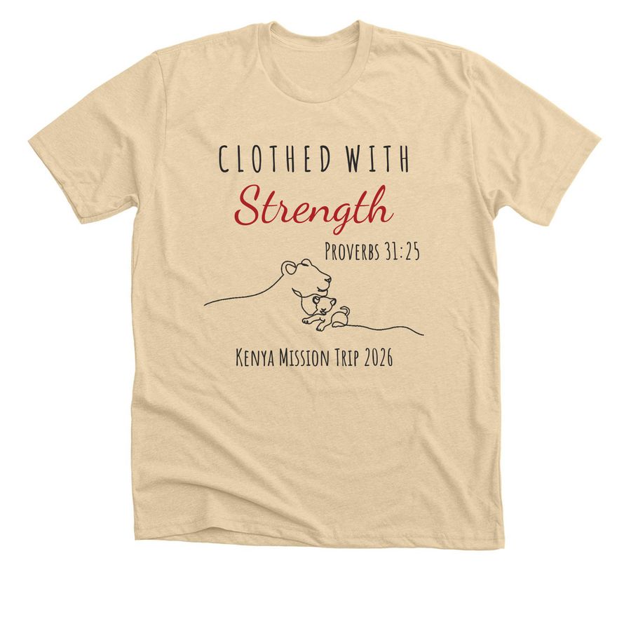 Send Aryanna & Tori to Kenya, a Heather Soft Cream Premium Unisex Tee