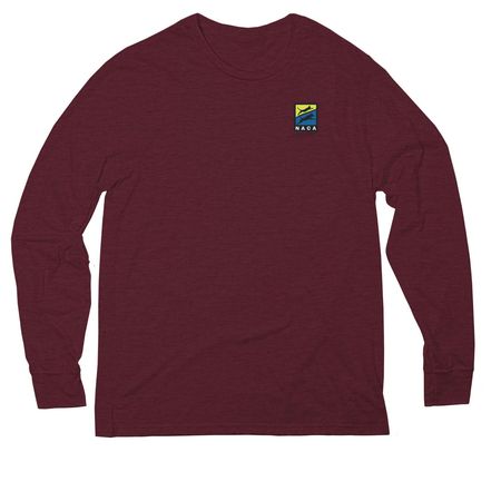 NACA Long Sleeve Shirts, a Vino Red Allmade Eco Triblend Long Sleeve Tee