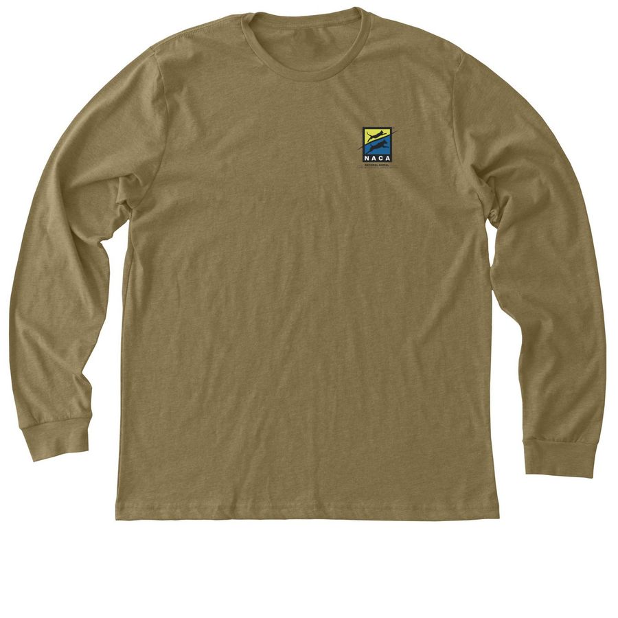 NACA Long Sleeve Shirts, a Heather Olive Premium Long Sleeve Tee