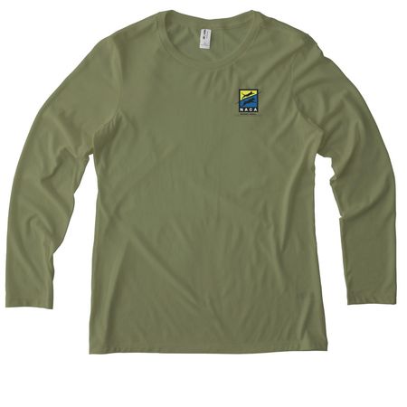 NACA Long Sleeve Shirts, a Olive You Green Allmade Eco Triblend Women?s Long Sleeve Tee