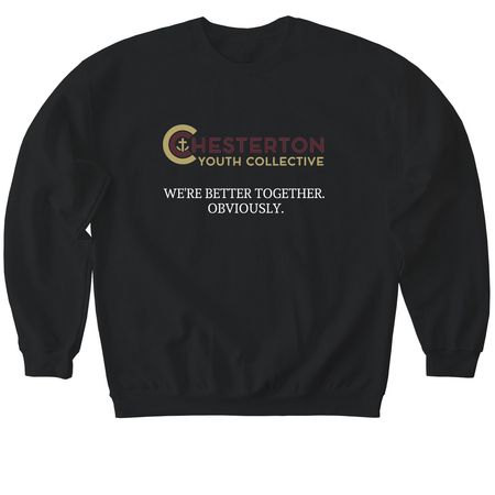 Better Together, a Black Softstyle Crewneck Sweatshirt