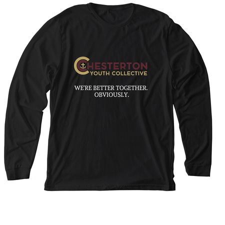 Better Together, a Solid Black Blend Premium Long Sleeve Tee