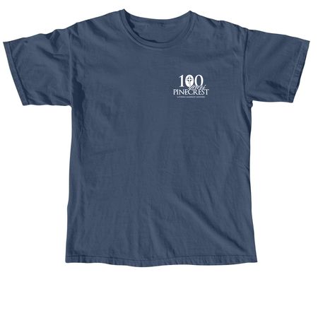 Pinecrest 100 Official Logo, a Midnight Comfort Colors Unisex Tee