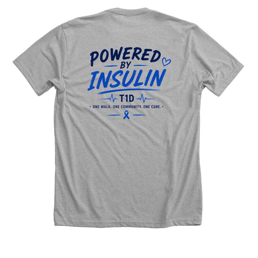 Large Logo Design, a Athletic Heather Premium Unisex Tee (back-view)