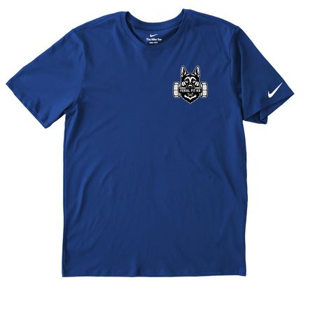 Feral Fit Canines Dock '26 Activewear, a Rush Blue Nike Dri-FIT Jersey Blend Performance Tee