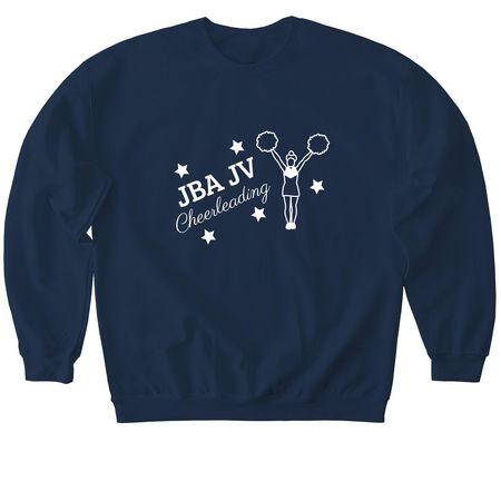 JV Cheerleader Shirt, a Navy Softstyle Crewneck Sweatshirt