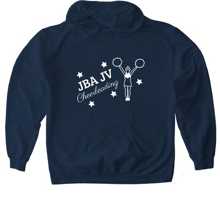 JV Cheerleader Shirt, a Navy Gildan Softstyle Pullover Hoodie