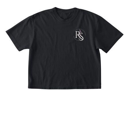 Small Logo, a Black Comfort Colors Boxy Tee