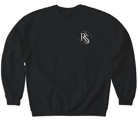 Small Logo, a Black Softstyle Crewneck Sweatshirt