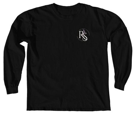 Small Logo, a Black Comfort Colors Long Sleeve Tee