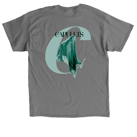 Capulets Graphic Tee, a Charcoal Classic Unisex Tee (back-view)