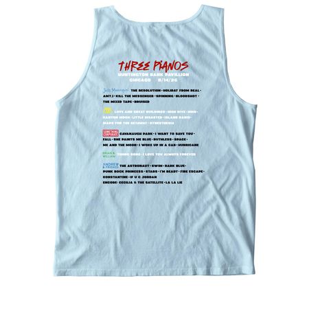 AM Three Pianos Chicago, a Chambray Comfort Colors Tank Top
