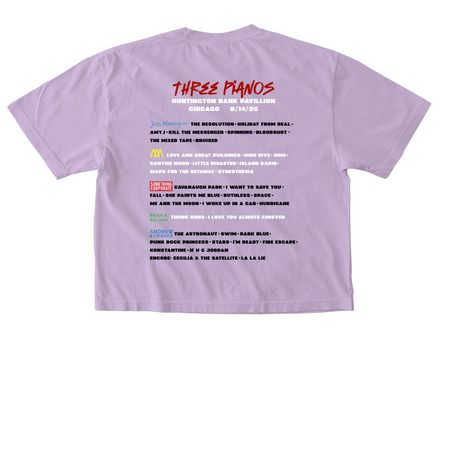 AM Three Pianos Chicago, a Orchid Comfort Colors Boxy Tee