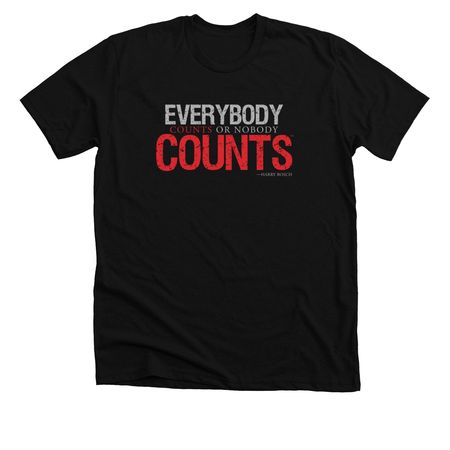 Everybody Counts Or Nobody Counts Fundraiser, a Solid Black Blend Premium Unisex Tee