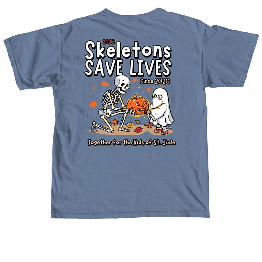 Together For The Kids of St. Jude - Back, a Blue Jean Comfort Colors Unisex Tee (back-view)
