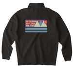Camano Chapel PNW, a Black Midweight Quarter Zip Pullover (back-view)