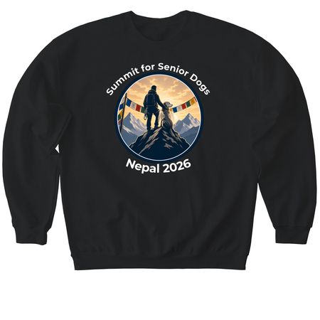Summit for Senior Dogs, a Black Softstyle Crewneck Sweatshirt