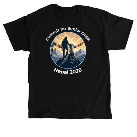 Summit for Senior Dogs, a Black Classic Unisex Tee
