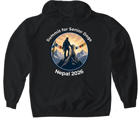 Summit for Senior Dogs, a Black Gildan Softstyle Pullover Hoodie