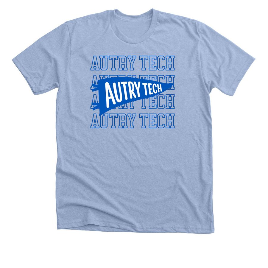 Autry Tech Banner Flag - Blue, a Heather Baby Blue Premium Unisex Tee