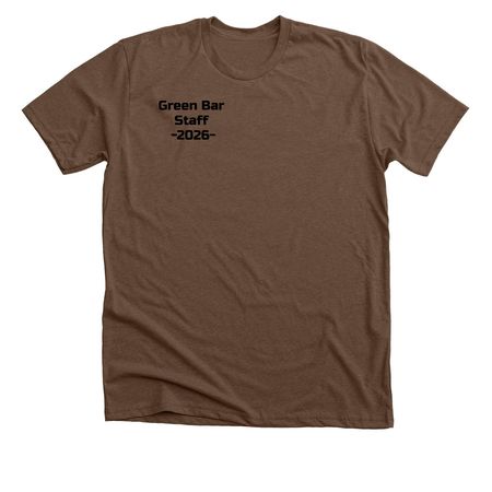 Greenbar Shirt, a Heather Brown Premium Unisex Tee