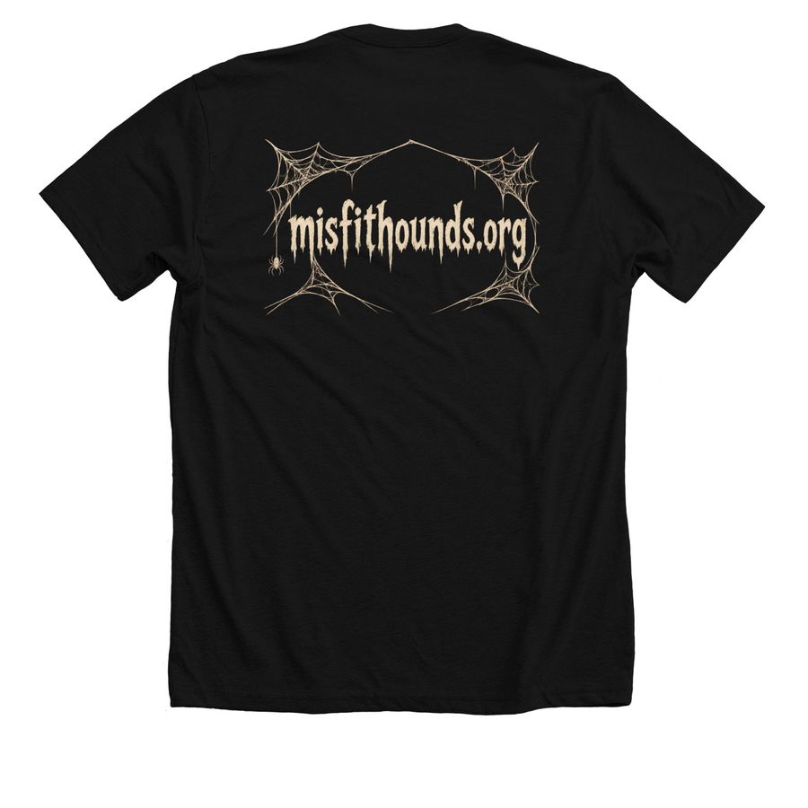 Ghost Poopers, a Solid Black Blend Premium Unisex Tee (back-view)