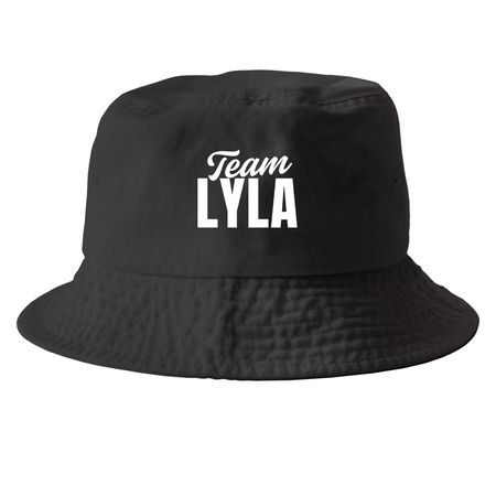 Team Lyla Hat Collection, a Black Printed Bucket Hat