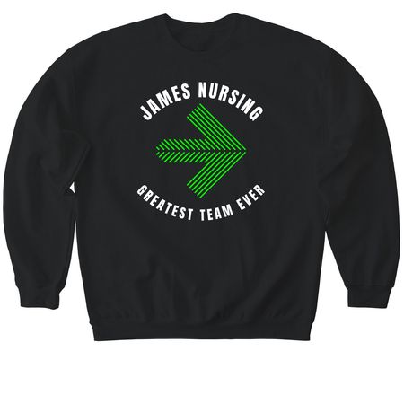 JAMES NURSING PELOTONIA 2026, a Black Softstyle Crewneck Sweatshirt