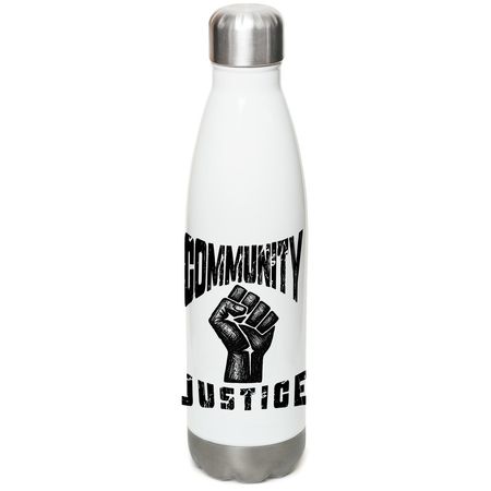 Limited Edition Grunge Water Bottle, a White Stainless Steel Water Bottle