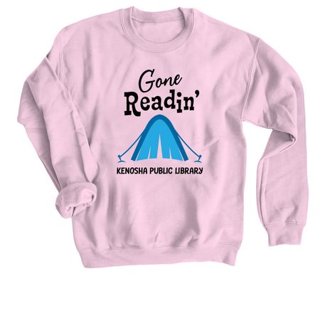 Gone Readin' Tent Tops, a Light Pink Crewneck Sweatshirt
