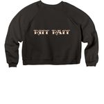 Riff Raff Irish Shirts, a Black Women's Premium Cropped Raglan Sweatshirt (back-view)